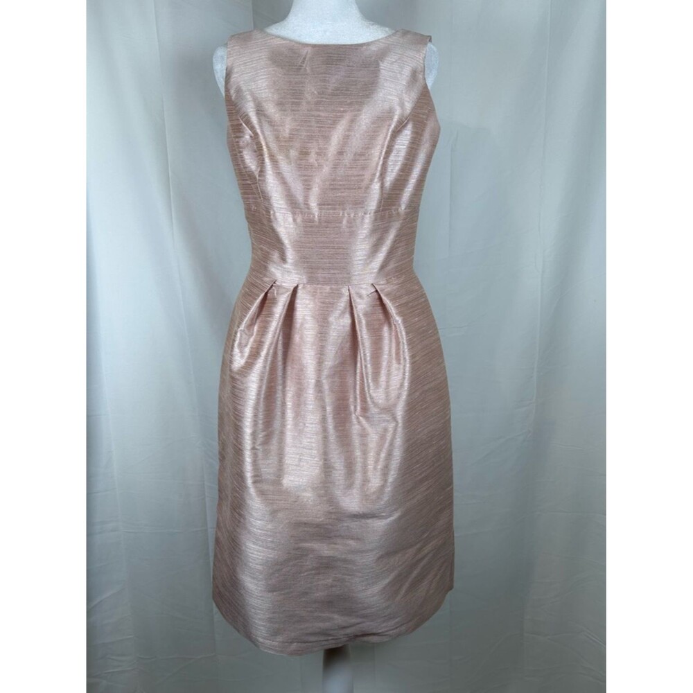 Alfred Sung Cocktail Sheath Dress Women’s Size 6 Pearl Pink Boat Neck Sleeveless